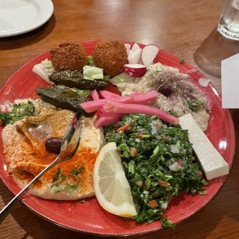 Cedar Palace - Vegetarian Combo Dinner Plate - Lebanese Near Me - Chicago, Illinois Cedar Palace - Vegetarian Combo Dinner Plate - Lebanese Near Me - Chicago, Illinois