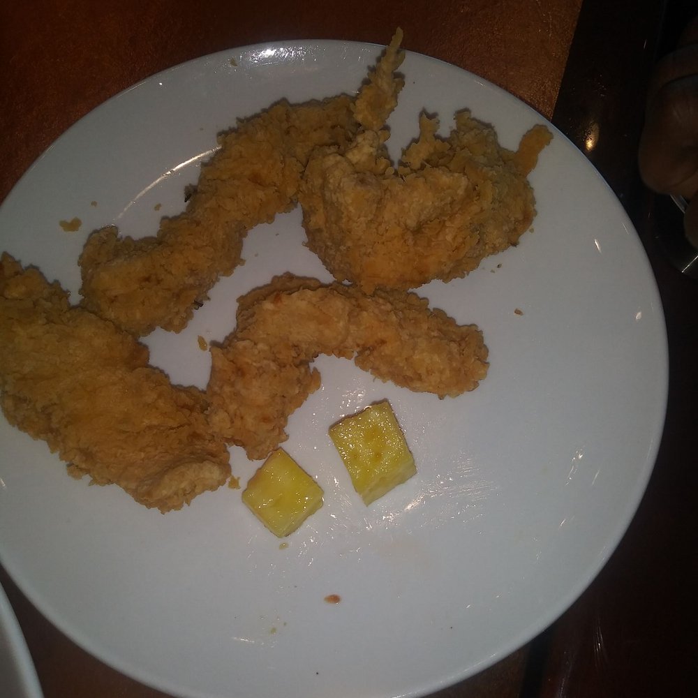 Another Broken Egg Cafe - Kids chicken tenders...she ate all the fruit than the chicken lol - Breakfast & Brunch Near Me - Delray Beach, Florida Another Broken Egg Cafe - Kids chicken tenders...she ate all the fruit than the chicken lol - Breakfast & Brunch Near Me - Delray Beach, Florida
