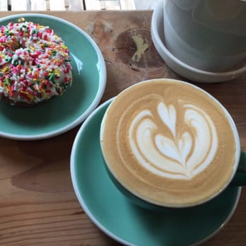 Tried & True Coffee - Vanilla latte and sprinkled cake donut! - Coffee & Tea Near Me - Corvallis, Oregon Tried & True Coffee - Vanilla latte and sprinkled cake donut! - Coffee & Tea Near Me - Corvallis, Oregon