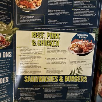 Rainforest Cafe - Menu - American Near Me - Las Vegas, Nevada