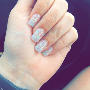 Nail Lounge - Full set glitter acrylics done by Channy. - Nail Salons Near Me - Pinellas Park, Florida