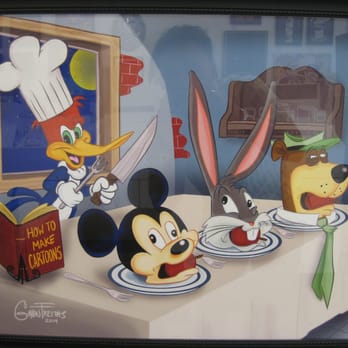 Van Eaton Galleries - "How To Make Cartoons" - Gavin Freitas (digital painting on paper). #WoodyWoodpecker #MickeyMouse #BugsBunny #YogiBear #Art - Art Galleries Near Me - Studio City, California