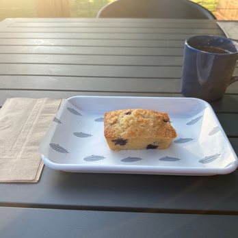 Airship Coffee - Blueberry breakfast cake and coffee. - Coffee Roasteries Near Me - Bentonville, Arkansas