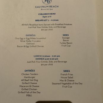 Angle - Kids menu - New American Near Me - Manalapan, Florida