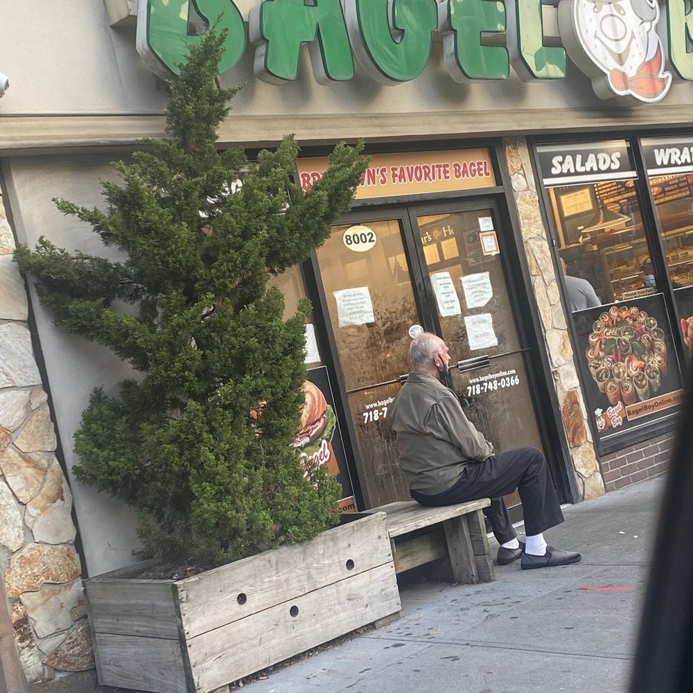 Bagel Boy - Their closed foggy door packed with people inside with someone with no mask absolutely disgusting - Bagels Near Me - Brooklyn, New York Bagel Boy - Their closed foggy door packed with people inside with someone with no mask absolutely disgusting - Bagels Near Me - Brooklyn, New York