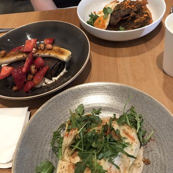 Crêpe Bar - Tahini chicken, ode to Sunday (I think), and the chilaquiles? one. With the Crêpe chips. All so good!!! - Creperies Near Me - Tempe, Arizona
