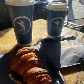 Coffee Muse - Hot matcha, hot vanilla latte, croissant - Coffee & Tea Near Me - Santa Ana, California