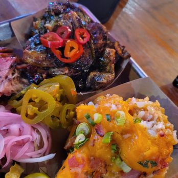 Stiles Switch BBQ & Brew - Crispy brussels and tater tot casserole - Barbeque Near Me - Austin, Texas