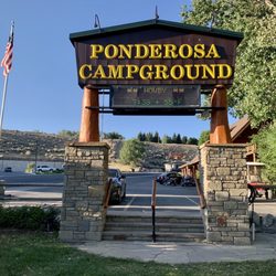 Ponderosa Campground - Ponderosa Campground is located right off the street in Cody, Wyoming.