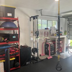Kelle Santin - Trinity Gym & Fitness - Garage gym has everything we need!