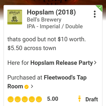 Fleetwood's Tap Room - Good beer. Inflated price. Distillery has for $5.50/pint - Beer Bar Near Me - Toledo, Ohio Fleetwood's Tap Room - Good beer. Inflated price. Distillery has for $5.50/pint - Beer Bar Near Me - Toledo, Ohio