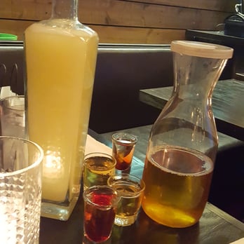 MUI - Cherry Blossom, Pina colada makkoli, & complimentary peach sake shot - Korean Near Me - New York, New York