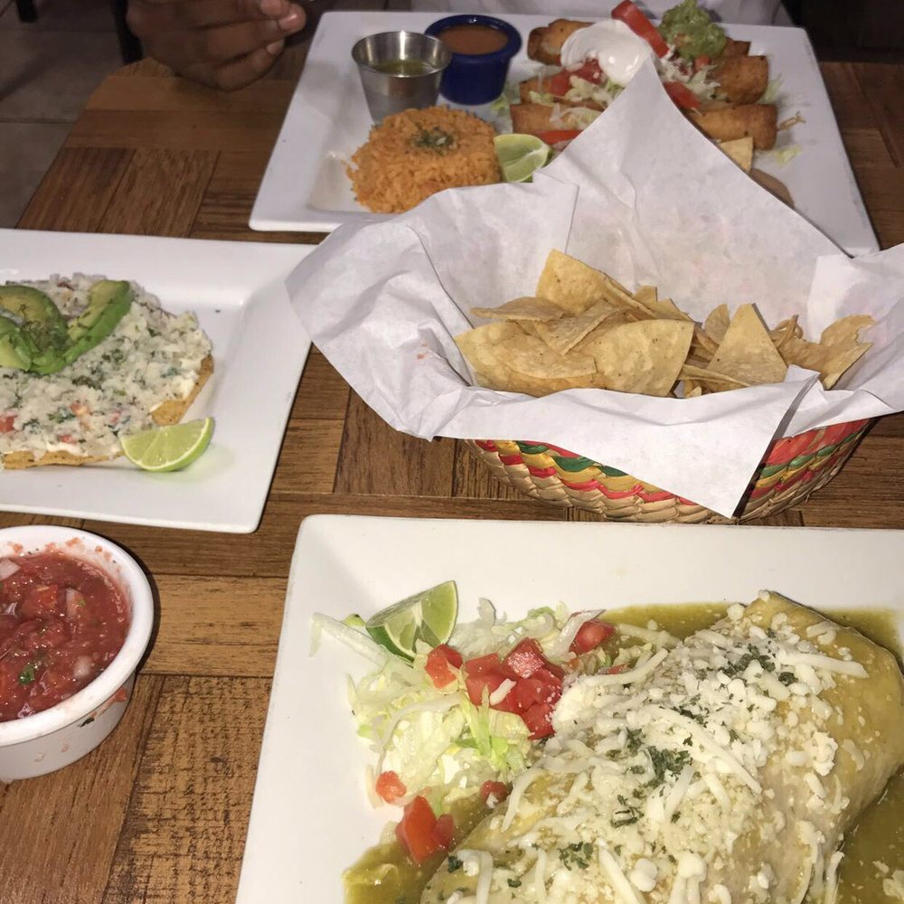 Felipe's - Chicken flautas, Tostada ceviche, Wet chicken burrito with green sauce. Soda and two modelo's all within $30!! Very delicious - Mexican Near Me - Palm Springs, California Felipe's - Chicken flautas, Tostada ceviche, Wet chicken burrito with green sauce. Soda and two modelo's all within $30!! Very delicious - Mexican Near Me - Palm Springs, California