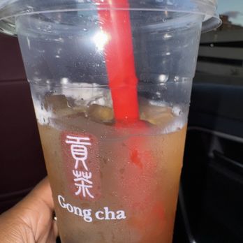 Gong Cha - Sparkling Lychee Mango Pear - Bubble Tea Near Me - Rego Park, New York