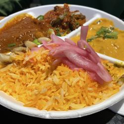 Tiffin India's Fresh Kitchen - Goat, saffron rice, coconut paneer, veggie