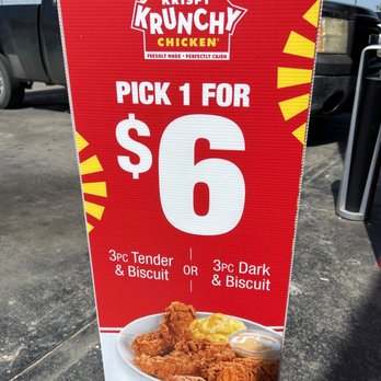 Mini Max - a sign for a krunch pick for $ 6 - Convenience Stores Near Me - Austin, Texas