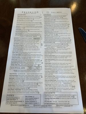 Menu photo 3 Franklins Public House Palos Heights, IL