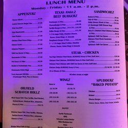 Burdogz Bar & Grill - Lunch menu
