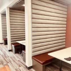 Ancor Professional Upholstery - Custom Upholstered Booths by our Upholstery Shop.