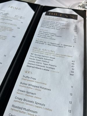 Menu photo 4 Riley's Vancouver Vancouver, BC