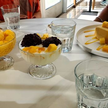 Mango Mango Dessert - Combo 1 - Mango Mango Combo - Special Mango Juice Sago and Pomelo with Mango Ice Cream; Mango with Black Rice and Mango Milk Crepe Cake - Desserts Near Me - Las Vegas, Nevada Mango Mango Dessert - Combo 1 - Mango Mango Combo - Special Mango Juice Sago and Pomelo with Mango Ice Cream; Mango with Black Rice and Mango Milk Crepe Cake - Desserts Near Me - Las Vegas, Nevada