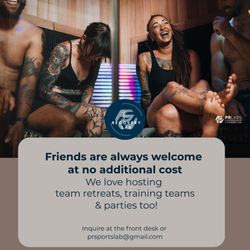PR Labs Performance & Recovery Labs - Book your session, pay once and bring your friends to join you-no additional cost! The more the merrier!
