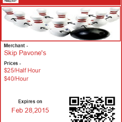 Skip Pavone's World Of Bowling - Skip Pavone's has gone mobile.  Use your Apple Passbook to scan and take advantage of Skip's Lesson Deal.