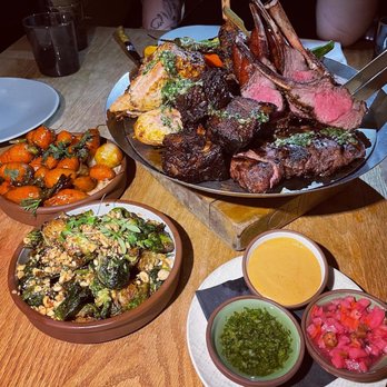 CHICA - 10 OZ SKIRT STEAK 14 OZ 25 DAY DRY AGE RIBEYE 10 OZ BEEF TENDERLOIN HALF ROTISSERIE CHICKEN CRISPY BRUSSELS SPROUTS - Latin American Near Me - Las Vegas, Nevada