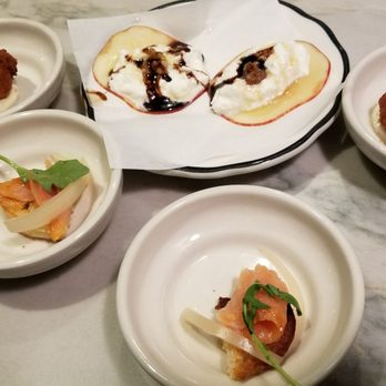 Monello - Happy hour bites burrata, lox, and truffle risotto. So yummy - Italian Near Me - San Diego, California