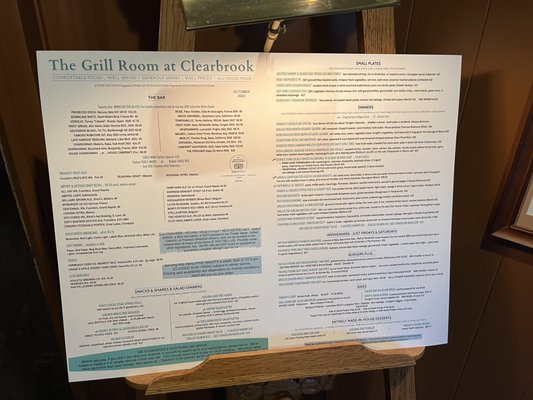 Menu photo 8 Clearbrook Golf Club Saugatuck, MI