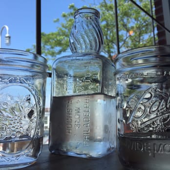 Engine Room - Water always tastes better served in mason jars! - Southern Near Me - Mystic, Connecticut
