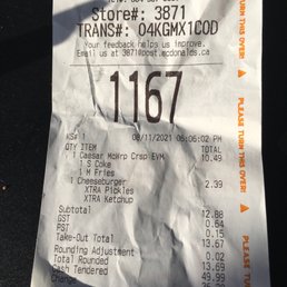 the receipt for the restaurant the receipt for the restaurant