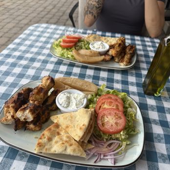 Nostimo Mediterranean Greek Restaurant - Chicken Souvlaki Platter - Greek Near Me - Kenilworth, New Jersey