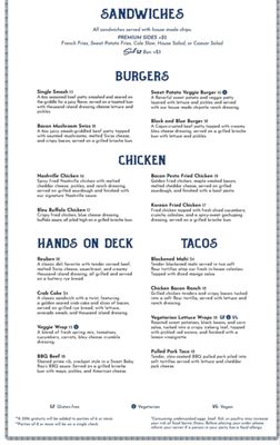 Menu photo 1 Back Bay Boathouse Wolfeboro, NH