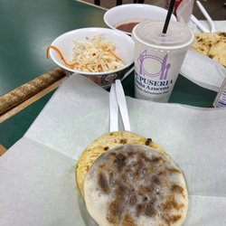 Pupuseria Dona Azucena - Try the chicken and cheese corn pupusa and the horchata. Yum.