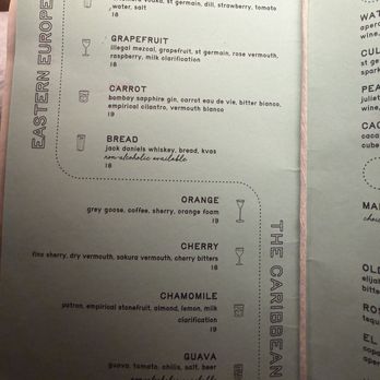 Little Big - Cocktails Menu - Modern European Near Me - New York, New York