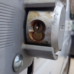 Quick Locksmith - It was drilled out.