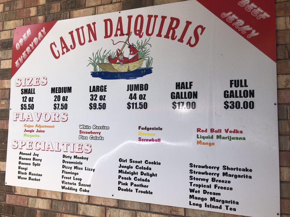 CAJUN DAIQUIRIS Updated August 2024 11296 Highway 431, Saint Amant