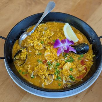 Bahche - SEAFOOD PAELLA - 4.5/5 - Greek Near Me - San Mateo, California