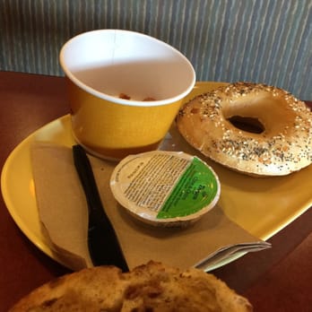 Panera Bread - Everything bagel with cream cheese!! - Sandwiches Near Me - Piscataway, New Jersey