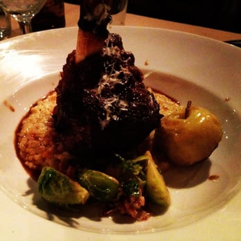 Odeum - [Morgan Hill] - Lamb Shank ($25?). Really generous portion of very tender lamb. The brussel sprouts and risotto accompaniments were very tasty! - Mediterranean Near Me - Morgan Hill, California
