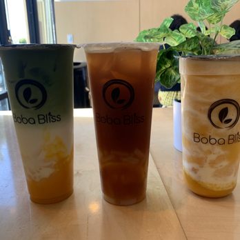 Boba Bliss - Mango Matcha Latte  Citrus Lemon Tea  Mango Dream - Bubble Tea Near Me - Dublin, California