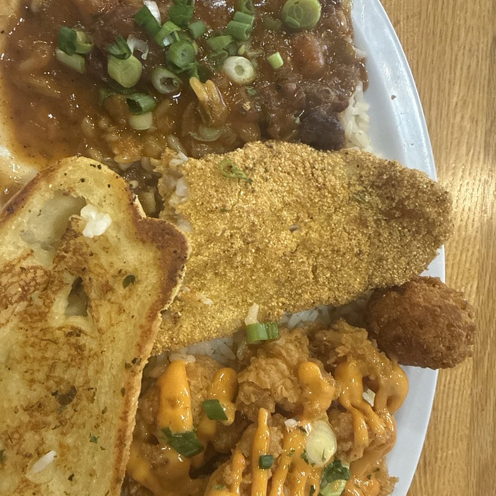 Cajun Creation - Fried catfish, hush puppies, fried shrimp and etoufee! All for $15 - Cajun/Creole Near Me - Garland, Texas Cajun Creation - Fried catfish, hush puppies, fried shrimp and etoufee! All for $15 - Cajun/Creole Near Me - Garland, Texas