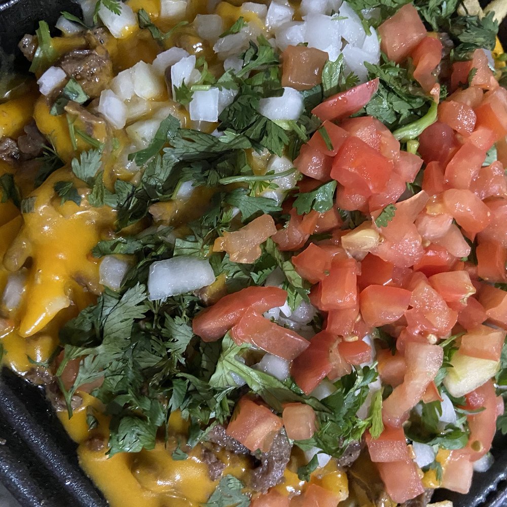 Carne Asada Fries with nacho cheese