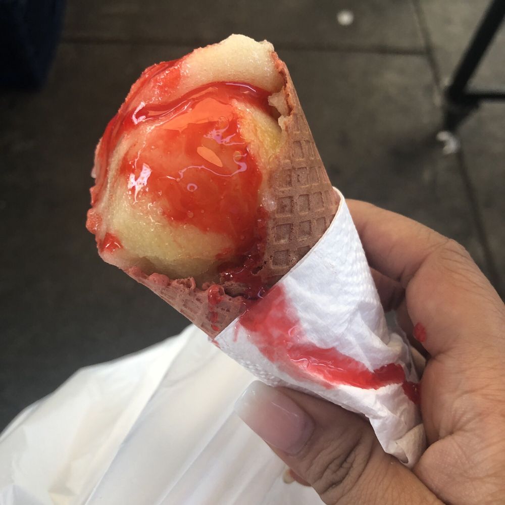 a hand holding an ice cream cone