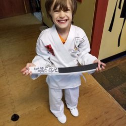 United Martial Arts - So happy to pass his 1st section test!