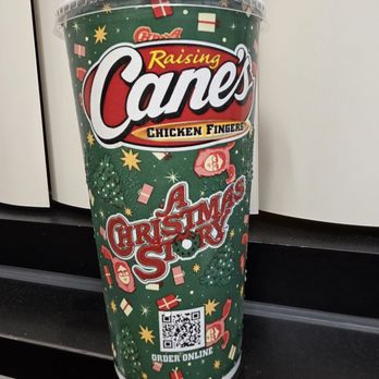 Raising Cane's Chicken Fingers - Christmas Story cup - Fast Food Near Me - Indio, California Raising Cane's Chicken Fingers - Christmas Story cup - Fast Food Near Me - Indio, California
