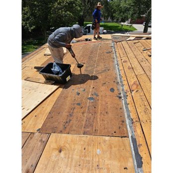 American Roofing - Our roofers remove old shingles and inspect the decking on a Winter Haven home to prepare the surface for a full roof replacement. - Roofing Near Me - Winter Haven, Florida