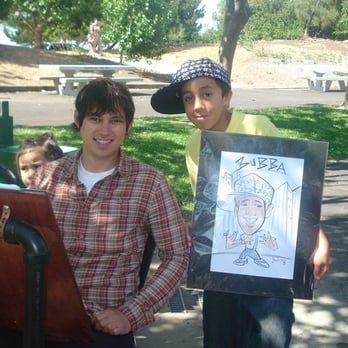 Jon Casey Caricatures - BUBBA - Jon's biggest FAN - Caricatures Near Me