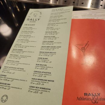 Rally - Drink menu - Cocktail Bars Near Me - Charlotte, North Carolina